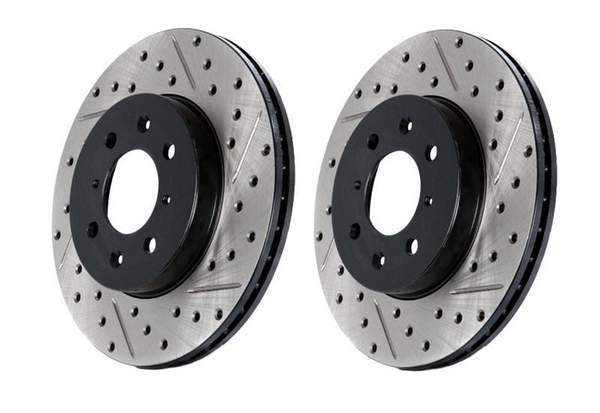 Stoptech Front Cross Drilled & Slotted Rotors - E9X 335i (348X30mm