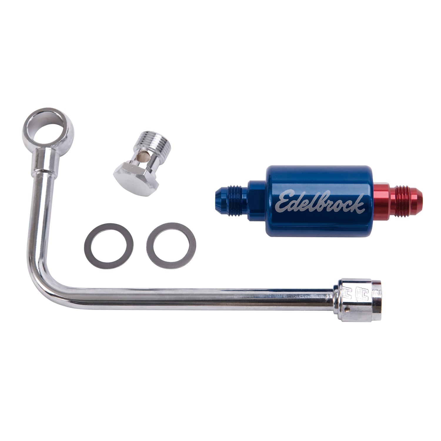 Russell Performance Chrome Steel Fuel Line & Filter Kit for Performer Series Carbs