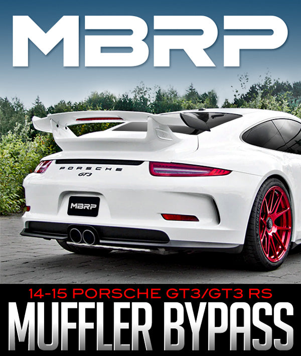 MBRP BLACK SERIES CENTER MUFFLER BYPASS: 2014–2015 PORSCHE GT3/GT3RS