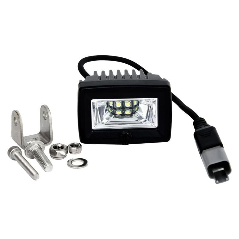 KC HiLiTES C-Series 2in. C2 LED Light 20w Area Flood Beam (Pair Pack System) - Black - 0