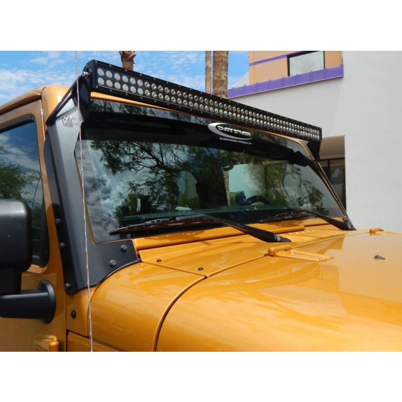 KC HiLiTES 07-18 Jeep JK 50in. C-Series C50 LED Light Bar w/Overhead Mount Bracket Kit - 0