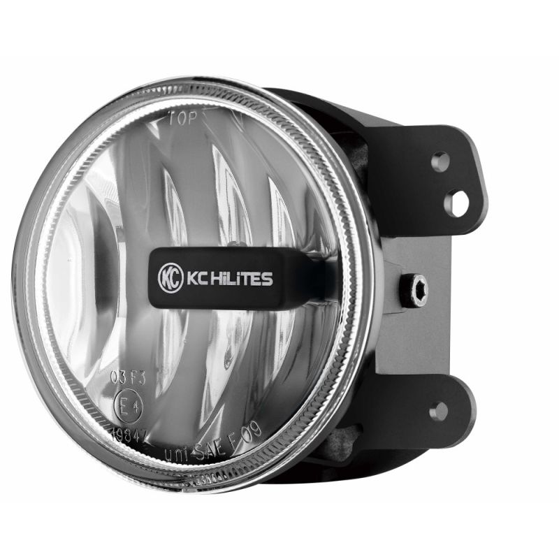 KC HiLiTES 07-09 Jeep JK 4in. Gravity G4 LED Light 10w SAE/ECE Clear Fog Beam (Pair Pack System) - 0