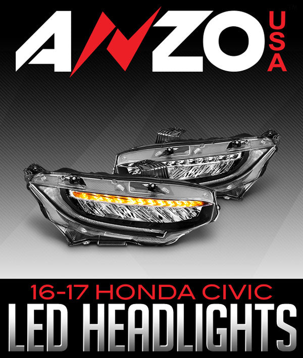 ANZO USA ELITE SERIES LED HEADLIGHTS: 2016–2017 HONDA CIVIC