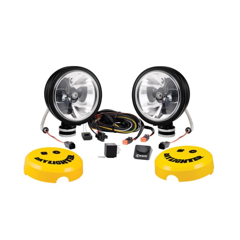 KC HiLiTES 6in. Daylighter Gravity G6 LED Lights 20w Spot Beam (Pair Pack System) - Black SS