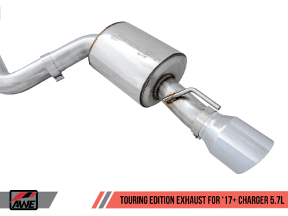 AWE Touring Edition Exhaust for 17+ Charger 5.7 - Non-Resonated - Chrome Silver Tips