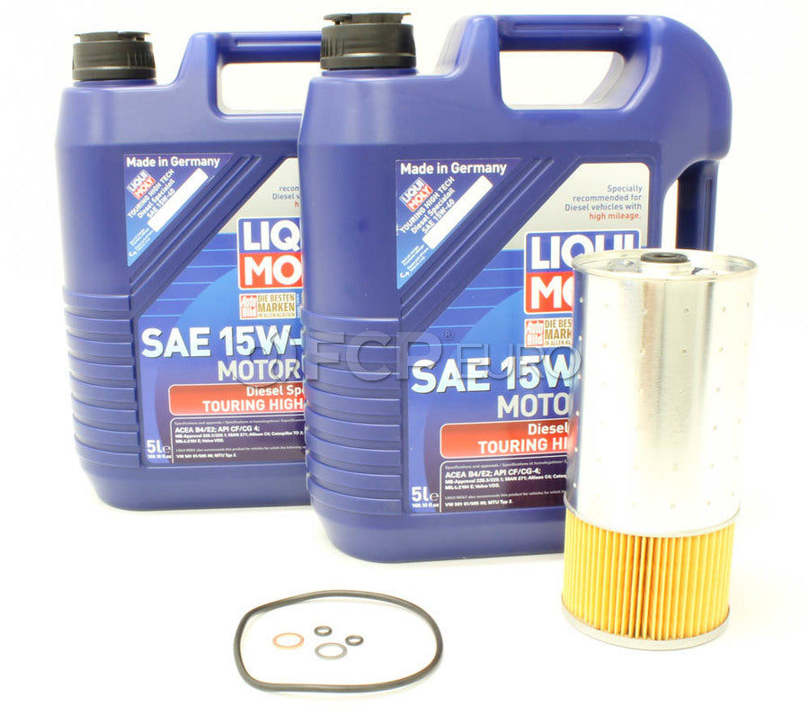 Mercedes Diesel Oil Change Kit 15W-40 - Liqui Moly OM1