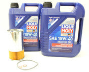 Mercedes Diesel Oil Change Kit 15W-40 - Liqui Moly OM2