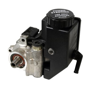 DETROIT SPEED ALUMINUM PS PUMP W/RESERVOIR THRU HOLES