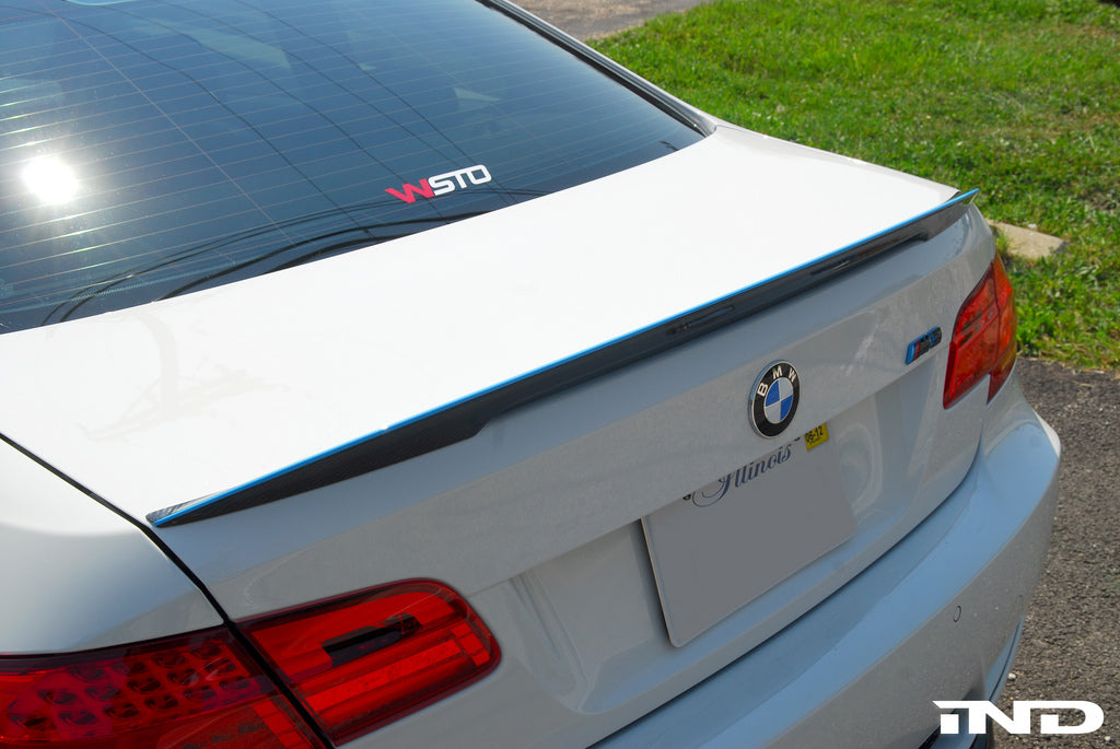 BMW M Performance E92 3-Series Carbon Trunk Spoiler + CRT Stripe