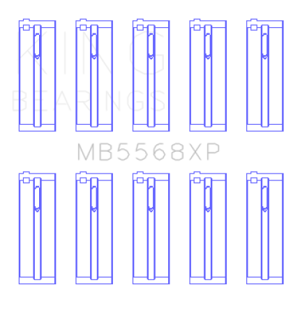 King Acura D16A1 / 97-01 Honda H22A4 / 98+ F23A (Size STDX) Performance Main Bearing Set - 0