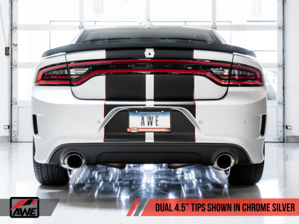 AWE Touring Edition Exhaust for 17+ Charger 5.7 - Non-Resonated - Chrome Silver Tips