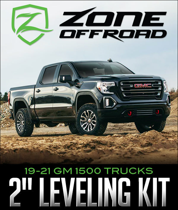 ZONE OFFROAD 2" LEVELING KIT: 2019–2021 GM 1500 TRUCKS - 0