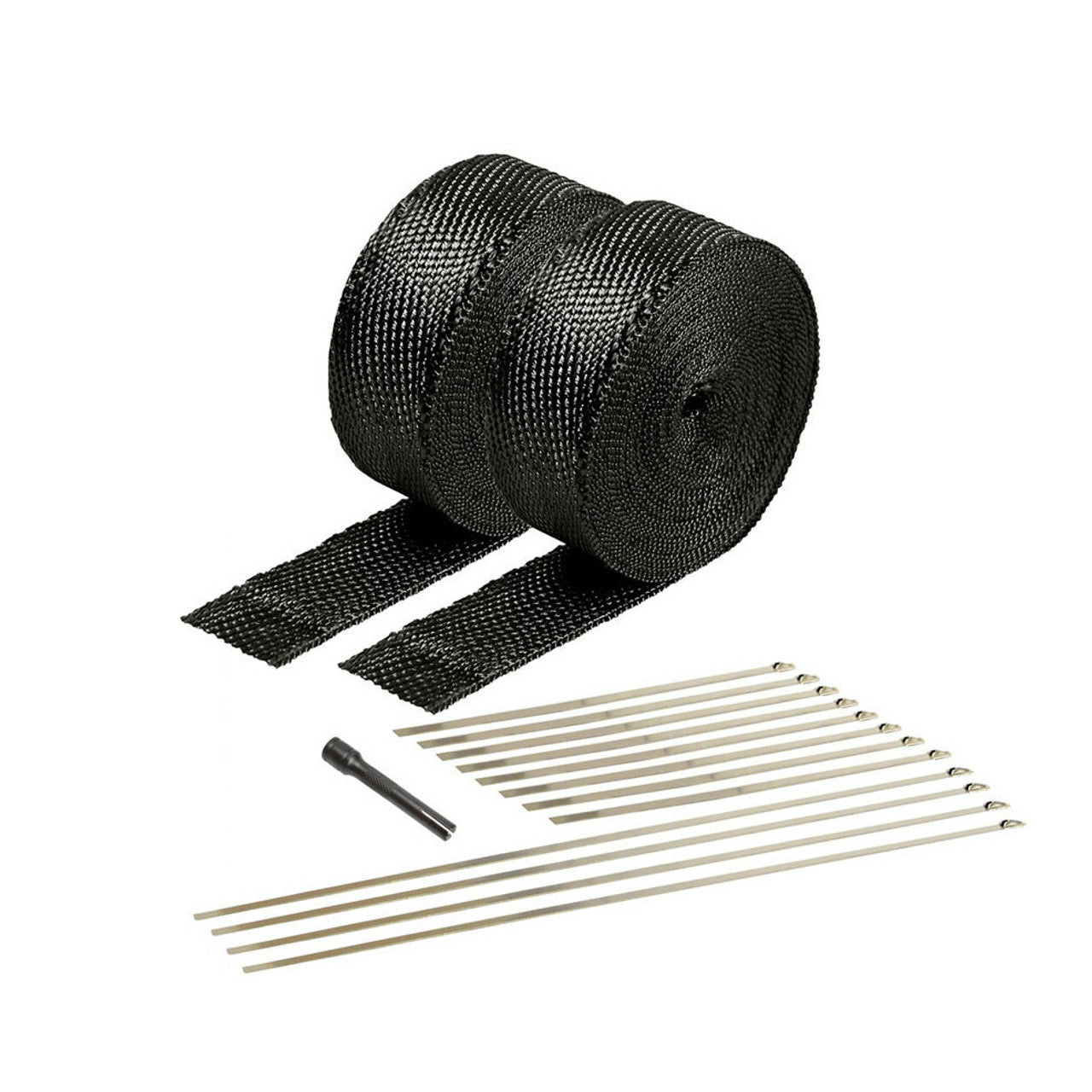 DEI Exhaust Wrap Kit - Black Titanium Wrap Locking Ties & Locking Tie Tool