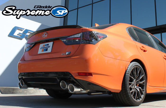 GReddy 2015+ Lexus GS-F Dual 63.5mm Supreme SP Axle-Back Exhaust w/ Quad Offset Tips