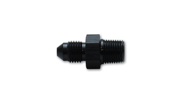 Fitting, Adapter, Straight, Male -3 AN to Male 1/16 in. NPT, Aluminum, Black Ano