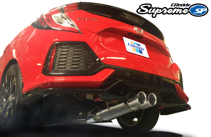 GReddy 2017+ Honda Civic Sport Hatchback 76mm Supreme SP Cat-Back Exhaust - 0