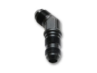 '-6AN Bulkhead Adapter 45 Degree Elbow Fitting - Anodized Black Only