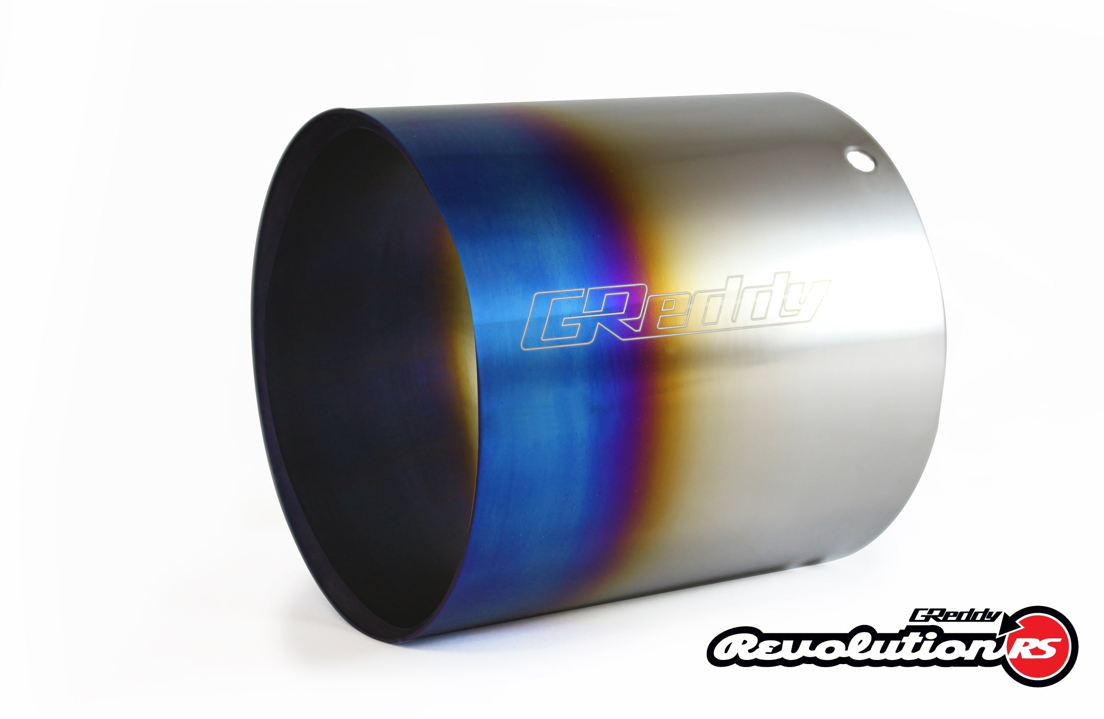 GReddy Burnt Titanium Tip (105mm Dia/120mm Length) for Revolution RS/RS-TI/RS-Race