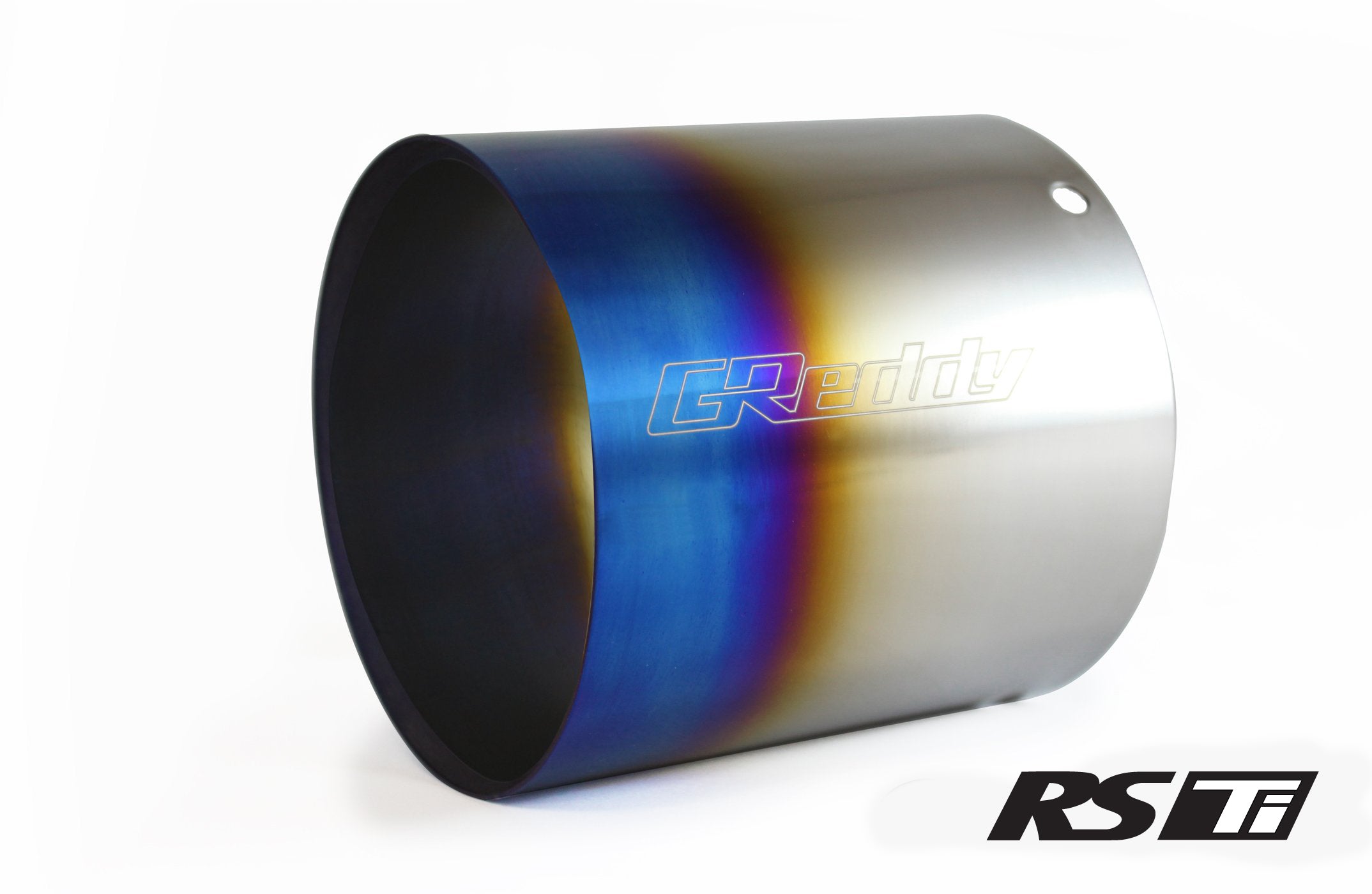 GReddy Burnt Titanium Tip 115mm Diameter 120mm Length (for Revolution RS/RS-TI/RS-Race) - 160 Rev RS