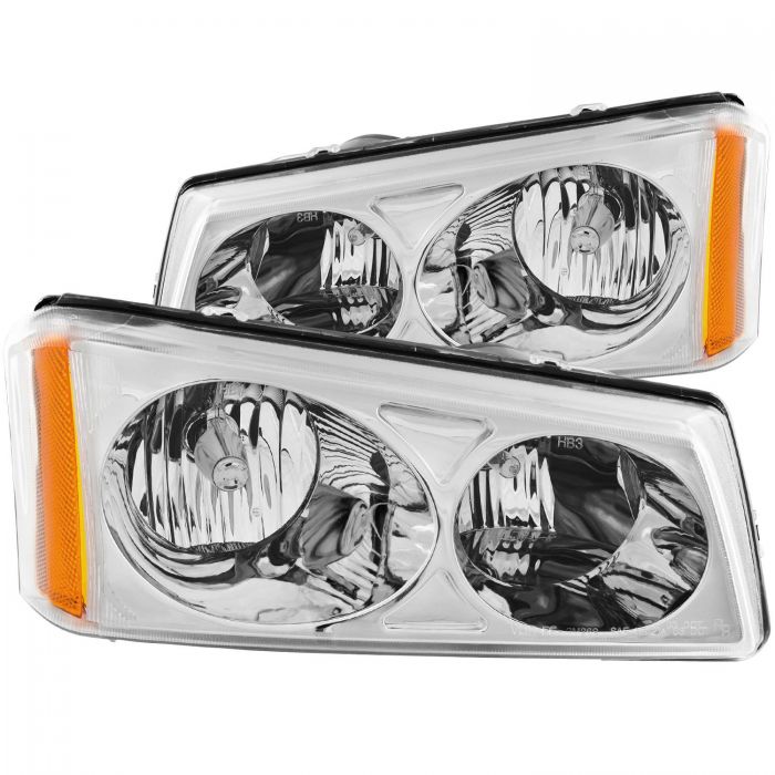 ANZO 2003-2006 Chevrolet Silverado 1500 Crystal Headlights Chrome