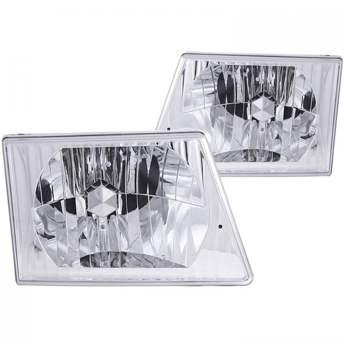 ANZO 1992-2006 Ford Econoline Crystal Headlights Chrome