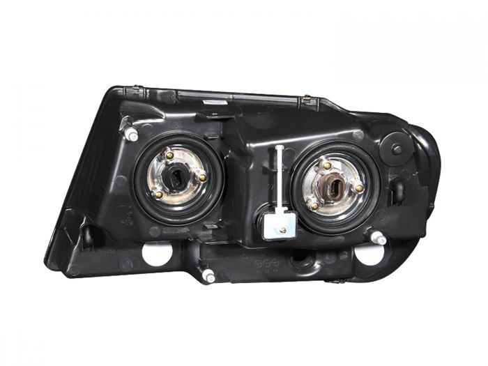 ANZO 1999-2004 Jeep Grand Cherokee Crystal Headlights Black - 0