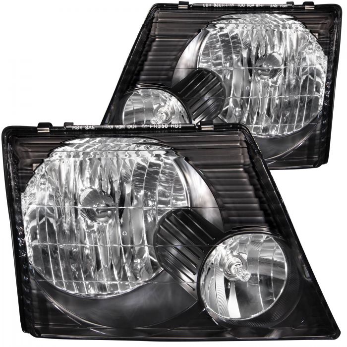 ANZO 2002-2005 Ford Explorer Crystal Headlights Black