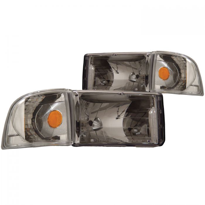 ANZO 1994-2001 Dodge Ram Crystal Headlights Chrome