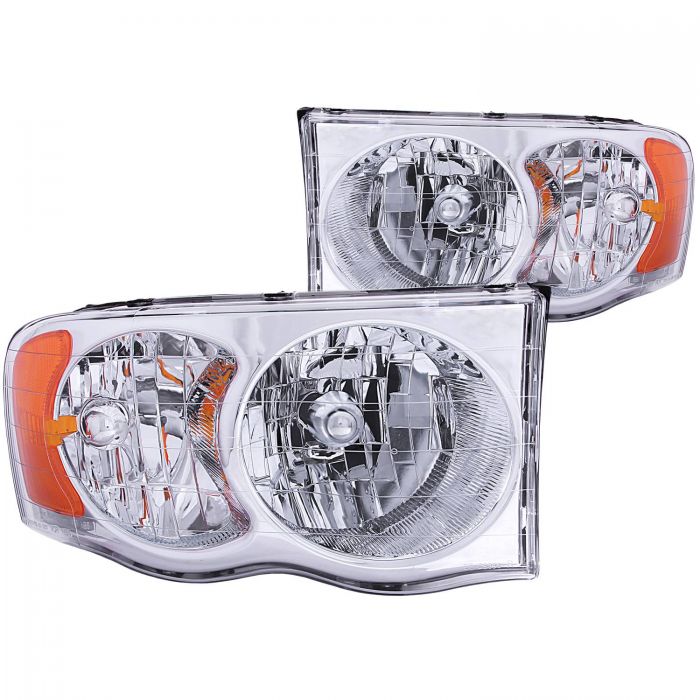 ANZO 2002-2005 Dodge Ram 1500 Crystal Headlights Chrome