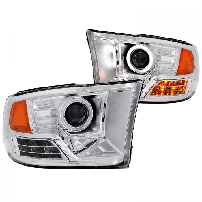 ANZO 2009-2016 Dodge Ram 1500 Projector Headlights w/ Halo Chrome (CCFL)