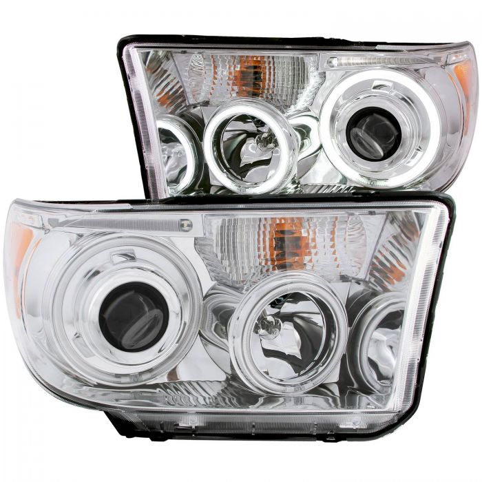 ANZO 2007-2013 Toyota Tundra Projector Headlights w/ Halo Chrome (CCFL)