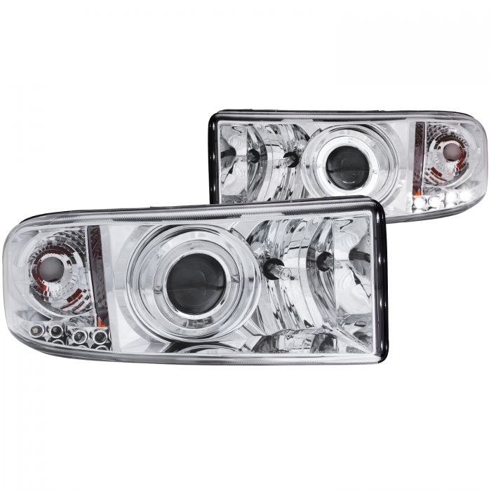 ANZO 1994-2001 Dodge Ram Projector Headlights w/ Halo Chrome