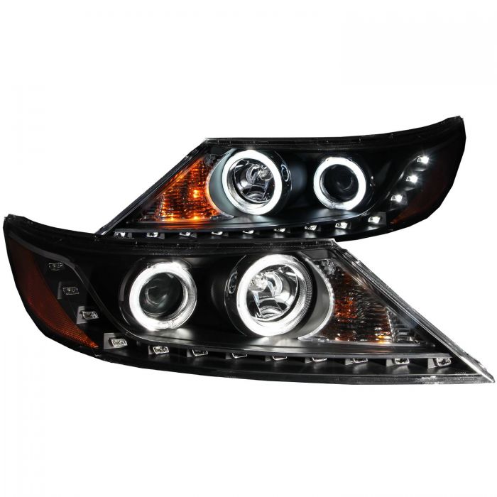 ANZO 2011-2013 Kia Sorento Projector Headlights w/ Halo Black (CCFL)