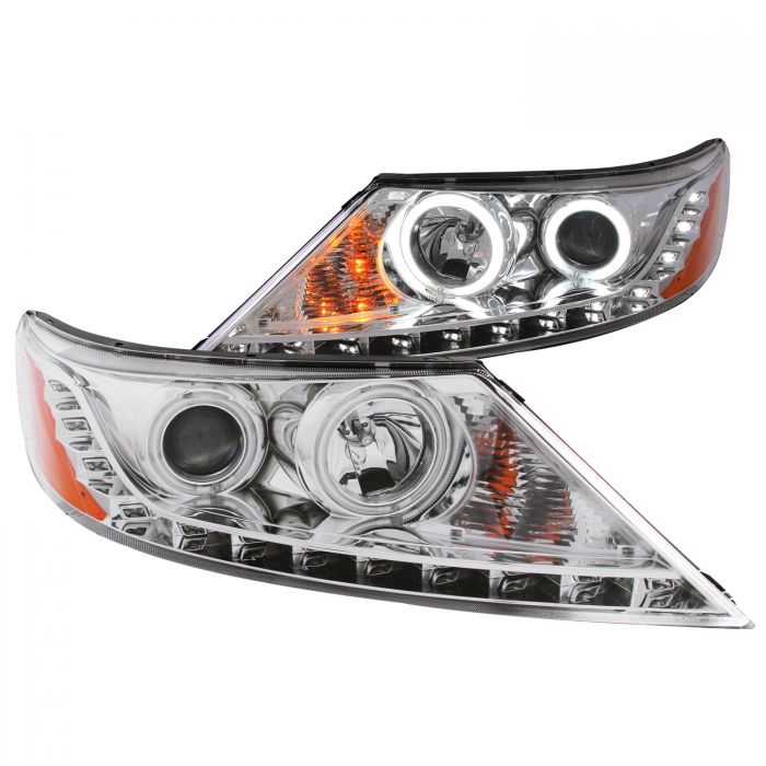 ANZO 2011-2013 Kia Sorento Projector Headlights w/ Halo Chrome (CCFL)