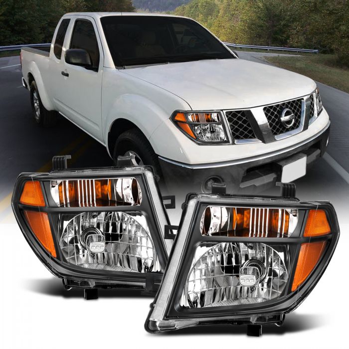 ANZO 2005-2008 Nissan Pathfinder Crystal Headlight  Black Amber