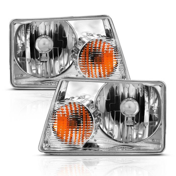 ANZO 2001-2011 Ford Ranger Crystal Headlight Chrome - 0