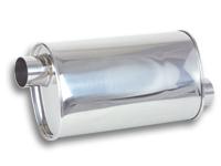 Muffler, STREETPOWER series, 304 Stainless Steel, Mirror Polished, 2.25 in. Inle