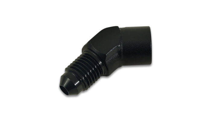 Male -3AN Flare x 1/8” NPT Female 45 Degree Adapter - Anodized Black