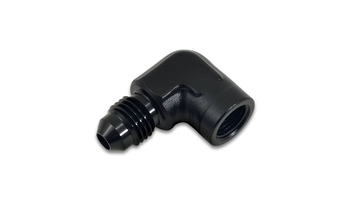 Male -3AN Flare x 1/8” NPT Female 90 Degree Adapter - Anodized Black