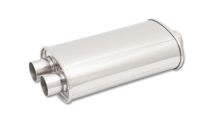 Muffler, STREETPOWER series, 304 Stainless Steel, Mirror Polished, 3.00 in. Inle