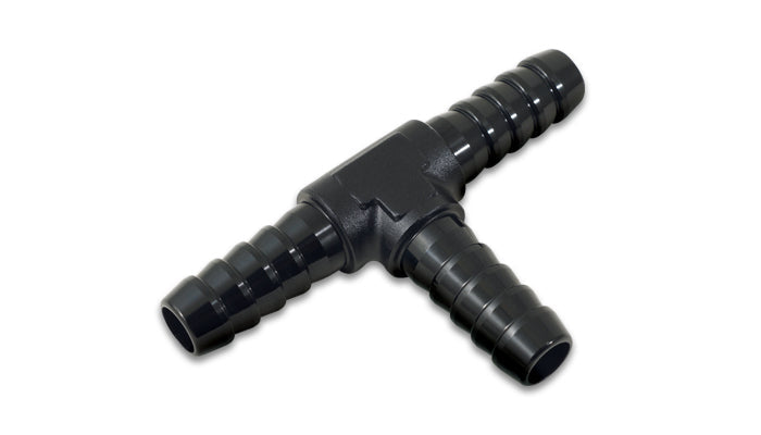 Barbed Tee Aluminum Adapter, 5/32"-4mm - Anodized Black