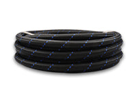 '-4 AN Two-Tone Black/Blue Nylon Braided Flex Hose (2 foot roll)