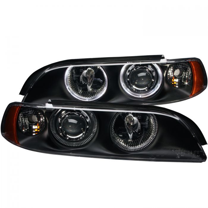 ANZO 1997-2001 BMW 5 Series Projector Headlights w/ Halo Black