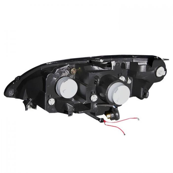 ANZO 2001-2003 Honda Civic Projector Headlights w/ Halo Black - 0