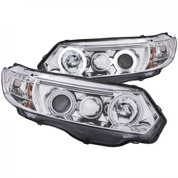 ANZO 2006-2011 Honda Civic Projector Headlights w/ Halo Chrome (CCFL)