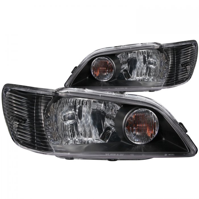 ANZO 2002-2003 Mitsubishi Lancer Crystal Headlights Black