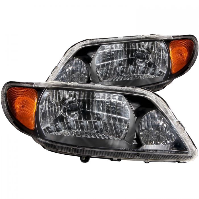 ANZO 2001-2003 Mazda Protege Crystal Headlights Black