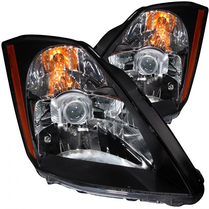 ANZO 2003-2005 Nissan 350Z Crystal Headlights Black