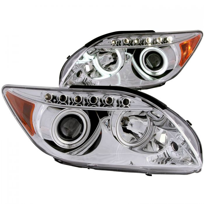 ANZO 2005-2010 Scion Tc Projector Headlights w/ Halo Chrome (CCFL)