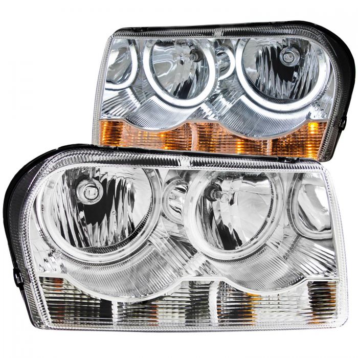 ANZO 2005-2010 Chrysler 300 Crystal Headlights w/ Halo Chrome (CCFL)